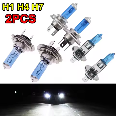 2pcs H4 H7 Light 12V 55W 100W Light Bulbs Super Bright White Fog Lights H7 Halogen Car Headlights La