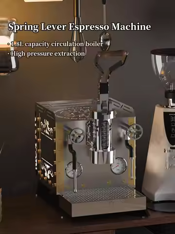 ITOP HPEM-BE1 Spring Lever Espresso Machine Visible Spring Transparent Pressure Chamber 1.8L Boiler 