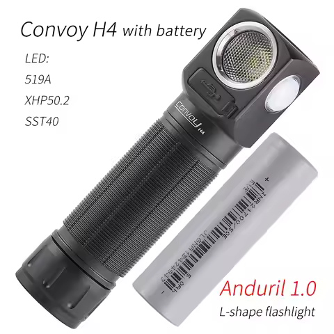 Anduril 1.0 Convoy H4 SST40 519A Flashlight Head Light,21700 flashlight ,torch,type-c charging inter
