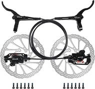 BUCKLOS Mountain Bike Disc Brake kit, MTB Mechanical Line Pulling Disc Brakes Caliper with Aluminum