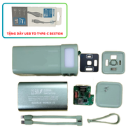 [TẶNG DÂY USB TO TYPE-C BESTON] Box Sạc Dự Phòng 4 Cell Pin 21700 Nhôm Vỏ Sạc Dự Phòng 4  Cell Pin f