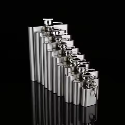 1/2/3/4/5/6/7/8/9/10/12/18oz Stainless Steel Hip Flask with Funnel Pocket Hip Flask Alcohol Whiskey 