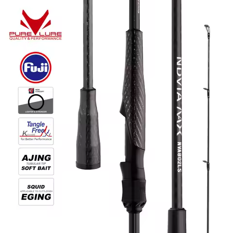 PURELURE NEW NDVIA MAX Ajing And Eging Tubular Tip 8FT 8.3FT 8.6FT 1.2-10G Soft Lure And EGI F/MF Ac