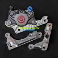 CNC Aluminum Bracket for 2P Disc Caliper 200 & 220mm Wave W100/110i/125R/S | HENG ThailandOriginal