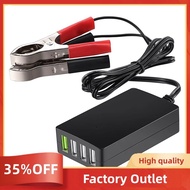 Portable DC Charger 12V/24V to 5V 4-Port USB Charger Usb Charger Multiport Usb Charger with Battery 