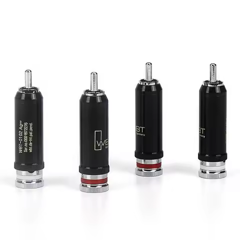 HiFi WBT-0102 silver plated brass rhodium RCA plug lock welded audio / video plug connector TV tuner