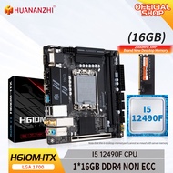 Huananzhi H610M ITX motherboard with Intel Core i5 12490F LGA 1700 with 1x16G DDR4 16GB DDR4 NON ECC