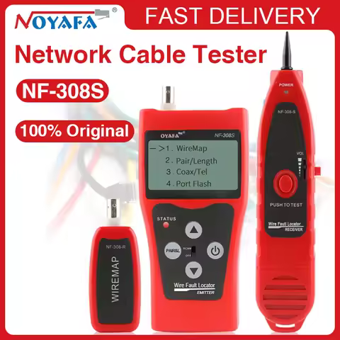 Noyafa NF-308S Network monitoring cable tester LCD Wire Fault Locator LAN Measure Network Coacial BN