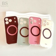 Gentle Simple Solid Color Magnetic Ring Skin Feel Suitable For iPhone 17 16 15 14 Pro Max i15 i16 17