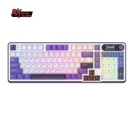 RK ROYAL KLUDGE S98คีย์บอร์ดแบบกลไกหน้าจอ TFT 98คีย์ RGB BT5.0/2.4G/USB-C คีย์บอร์ดเกมไร้สา Swappabl