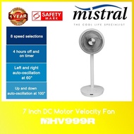 Mistral MHV999R 7 Inch DC Motor Velocity Fan WITH 1 YEAR WARRANTY