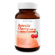 Vistra Acerola Cherry 1000mg  100 เม็ด ex 9/2024 Plus Citrus bioflavanoids วิสทร้า อะเซโรลา เชอรรี่ vit c