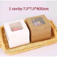 1 cavity cupcake box / muffin box / Raya cake box
