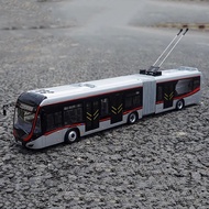 Original 1:42 for dual source tram, Shanghai medium capacity BRT articulated car, alloy bus model, c