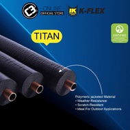 K-Flex Titan Insulation 5/8 x 3/8, 3/4 x 3/8, 7/8 x 3/8, 5/8 x 1/2, 3/4 x 1/2, 7/8 x 1/2