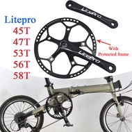 Litepro Bike Speed Crankset 47T-58T 130BCD Chainring With 170mm Crankarms Super light