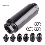 Inline Fuel Filter 44mm Fuel Filter Aluminum Racing Fuel Filter 44mm/50mm with An6/an8/an10 Fittings