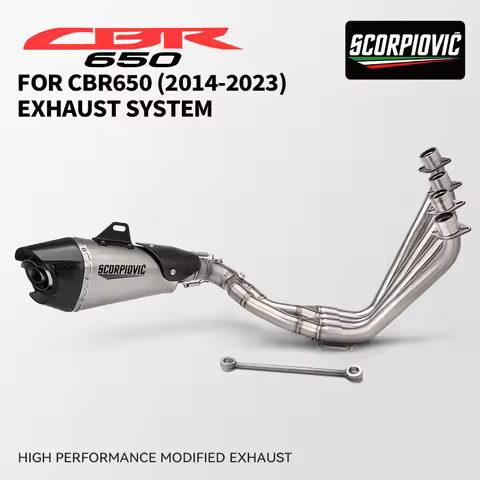 For CBR650F CB650F CBR650R CB650R 2014-2025 Motorcycle Exhaust System Stainless Front Pipe Escape 51
