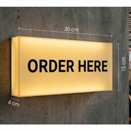 Borderless mica light box, HERE light box, light box