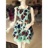 Color Leaf print Dress