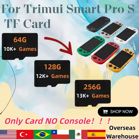 For Trimui Smart Pro S TF Card Game Console TF Card 30000 Games 50+ Emulators for PSP/PS1/MAME/SS Me