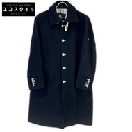 Burberry Black Label BMC73-104-29 黑色羊毛大衣，銀色紐扣，M碼 [二手]