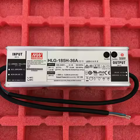 MEAN WELL HLG-185H 12A 12B 24A 24B 30A 36A 36B 42A 48A 185W constant current + constant voltage LED 