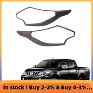 Car Headlight Frame Head Light Cover Trim for  Triton / L200 2015-2018 Black Accessories