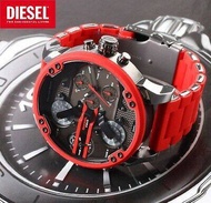 (Real Photo)Original Diesel Mr. Daddy 2.0 Mens Chronographs Red Stainless Steel Watch DZ7370 Jam Tan