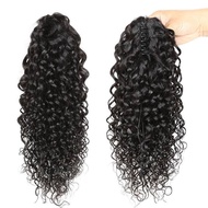 100% Human Hair Ponytail Extension Long Water Wave Human Hair Ponytail Claw in Ponytail