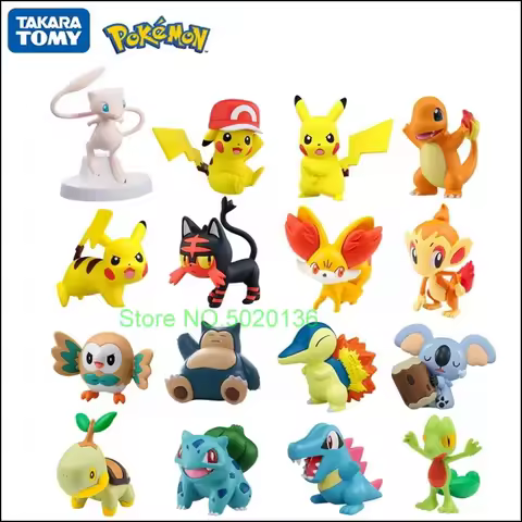Genuine Takara Tomy Pokemon Figures Collection Moncolle EX Pocket Monster Action Model New Year Toys