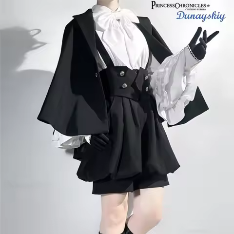 Original Lolita Ouji Jirai Kei Lolita Clothes Women Femboy Outfit Court Vintage Elegant Dark Cute Pr