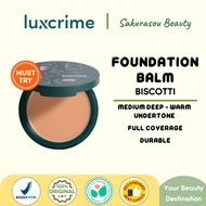 Luxcrime Ultra Cover Foundation Balm: W03 Biscotti - Medium deep - Foundation Matte High Coverage Lightweight &amp; Non-Sticky Lasts 24 Hours