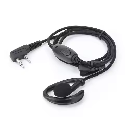 2Pin K Head Braided Wire Earpiece Headphone for Kenwood Baofeng UV 5R Radio