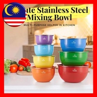 [ LOCAL READY STOCKS ] iGOZO BEAUTE COLORFUL STAINLESS STEEL MIXING BOWL + 3 PCS KNIFE SET (BLACK)