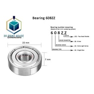 Bearings 608zz, 688zz, 625zz