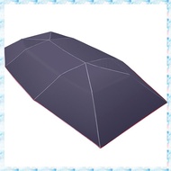 ( D I Q H )Car Sun Shade Umbrella Cover Tent Cloth Uv Protect 4.2 x 2.1M Blue