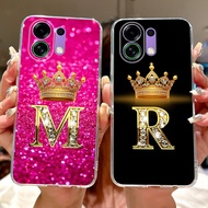 For OPPO K13 Turbo Pro Fashion Crown Initial Letter Couple Phone Case Oppo K13Turbo 5G Soft Silicone