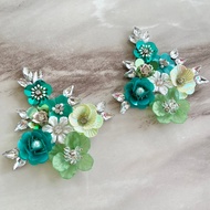 Beads sequin Patches Green