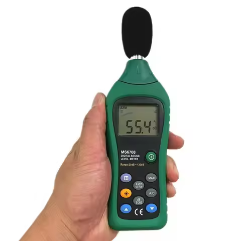 MASTECH MS6708 Handheld Industrial Digital Sound Level Meter Decibel Tester 30~130dB Analog Bar Disp