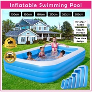 3 Rings Inflatable Family Swimming Pool Assorted Colour Kolam Renang Mandi Kids Baby Children Indoor