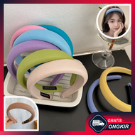Gratis Ongkir - Bando Kain Tebal Wanita Korea / Bandana Nagita Lembut / Headband Cloud Polos Lebar