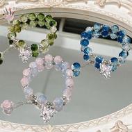 [BF] Bracelet Strand Beads Natural Cat Eye Butterfly Bracelet Charm Exquisite Elegant Girls Butterfl