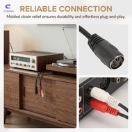 CORSAKI 5 Pin DIN Female to 2 for RCA Male, Strong Grip Professional Sound Adapter Cable, Stable Tra
