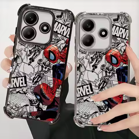 Clear Cover Case for Xiaomi Redmi 13C A3 A5 14C K80 5G A3X K80 Pro Marvel Spiderman Deadpool