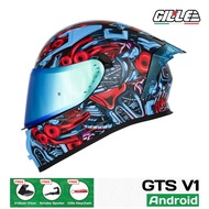 Gille New Style Full Face Dual Visor Motorcycle Helmet with Free Clear Lens 135 GTS SERIES Android
