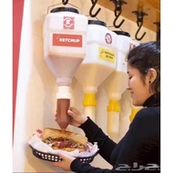 Hanging Squeeze Sauce Bottle Inverted Sauce Pump Hanging Inverted Sauce Bottle 3L 5.5L