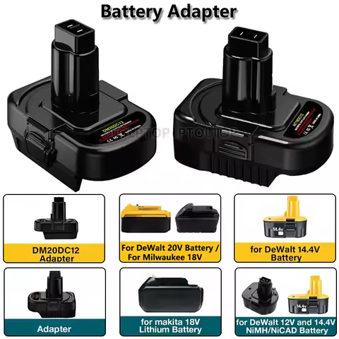 NEW Portable Battery Adapter For Dewalt Makita/Milwaukee 18V 20V Li-ion Battery Convert to For DeWal