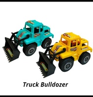 Mainan Truck Buldozer Dan Mixer - Mainan Diecast - Buldozer - mixer