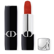 ROUGE DI-O R Couture Color Lipstick - Velvet and Satin Finishes - Hydrating Floral Lip Care - Long W